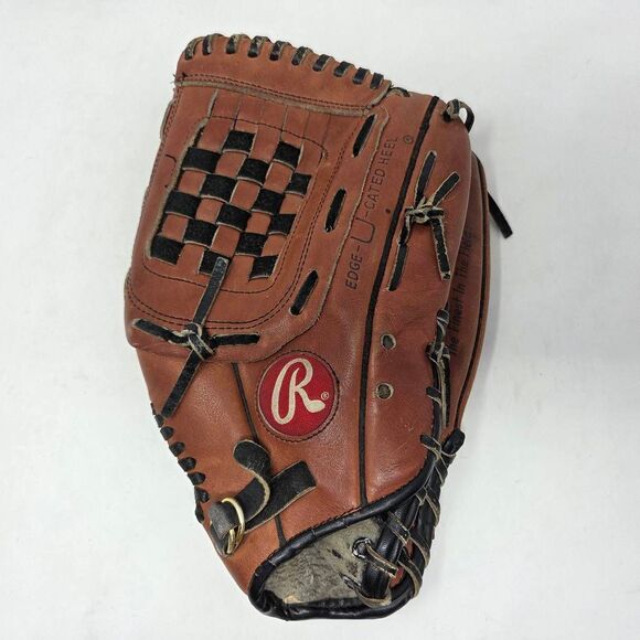RAWLINGS RBG26 12.5" BASKET-WEB BROWN LEATHER BASEBALL SOFTBALL GLOVE MITT - Picture 1 of 8